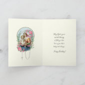 Religieuze Maagd Maria Jezus Katholieke Verjaardag Feestdagen Kaart (Binnen)