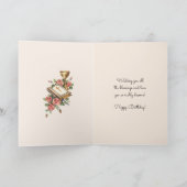 Religieuze Maagd Maria Jezus Lam Chalice Bijbel Kaart (Binnen)