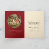 Religieuze Maagd Maria Jezus Schrift Kerstmis Feestdagen Kaart (Binnen)