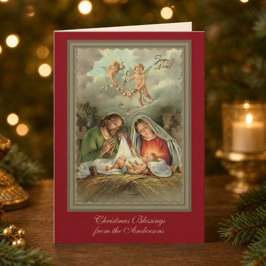 Religieuze Maagd Maria Jezus Schrift Kerstmis Feestdagen Kaart