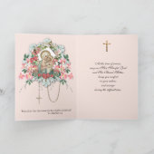 Religieuze Maagd Maria Jezus Sympathie Condoleance Kaart (Binnen)