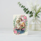 Religieuze Maagd Maria Jezus vagevuur gebeden Plaatskaartje (Staand voorkant)