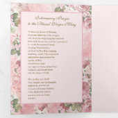 Religieuze Maagd Maria Katholiek Gebed Floral Tri- Drieluik Kaart (Binnenzijde eerst)