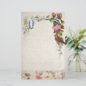 Religieuze Maagd Maria  Katholieke Bloemen Briefpapier (Staand voorkant)