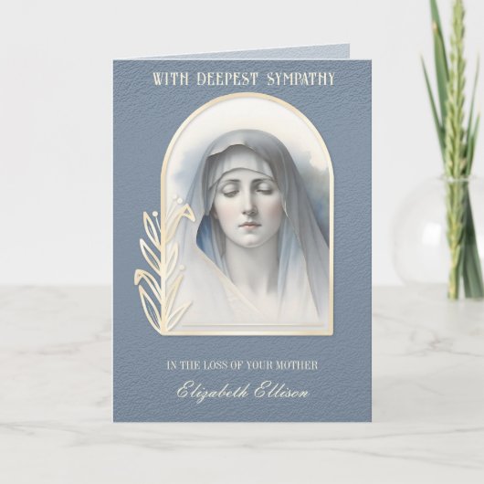 Religieuze Maagd Maria Katholieke condoleance Kaart (Voorkant)
