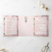 Religieuze maagd Maria katholieke gebeden Floral Drieluik Kaart (Binnen)