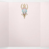 Religieuze maagd Maria katholieke gebeden Floral Drieluik Kaart (Binnenkant midden)