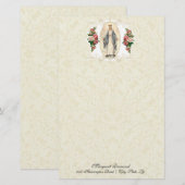 Religieuze Maagd Maria katholieke Rozen (Voorkant / Achterkant)