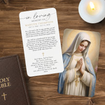 Religieuze Maagd Maria Kruis Sympathie Gebedskaart