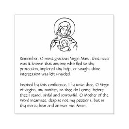 Religieuze Maagd Maria Memorare Katholiek Gebed Rubberstempel