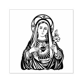 Religieuze Maagd Maria Onbevlekt Hart Rubberstempel
