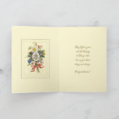 Religieuze Maagd Maria Rozen Katholiek Afstuderen Feestdagen Kaart (Binnen)