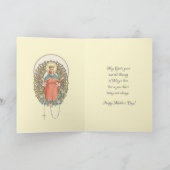 Religieuze Maagd Maria Rozen Katholieke Moederdag Feestdagen Kaart (Binnen)