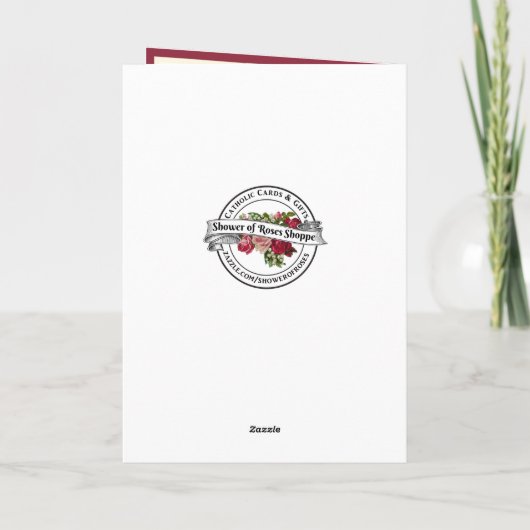  Religieuze Maagd Maria Rozen Vriend Kaart (Achterkant)