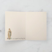 Religieuze Maagd Maria Rozenkrans Schrift Floral Kaart (Binnen)