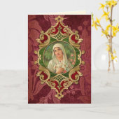 Religieuze  Maagd Maria Scripting Kaart (Gele Bloem)