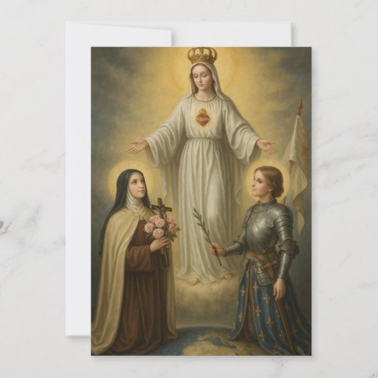 Religieuze Maagd Maria St. Therese Jeanne d'Arc Kaart (Voorkant)