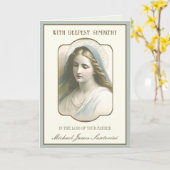 Religieuze Maagd Maria Sympathie Vader Condoleance Kaart (Gele Bloem)
