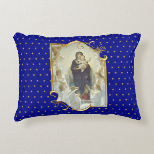 Religieuze Maagd Maria Vrouwe van de Engelen Accent Kussen
