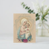  Religieuze Maagd Mary Baby Jezus Briefkaart (Staand voorkant)