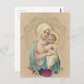  Religieuze Maagd Mary Baby Jezus Briefkaart (Voorkant / Achterkant)