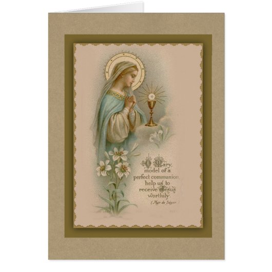 Religieuze maagd Mary Blessed Sacrament Prayer (Voorkant)