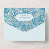 Religieuze Maagd Mary Blue Jubileum  All In One Uitnodiging (Achterkant)