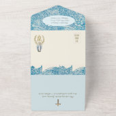 Religieuze Maagd Mary Blue Jubileum  Alle All In One Uitnodiging (Buitenkant)