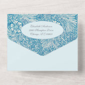 Religieuze Maagd Mary Blue Jubileum  Alle All In One Uitnodiging (Achterkant)