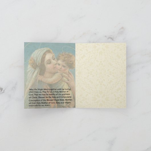 Religieuze Maagd Mary Child Jesus Kaart (Binnen)