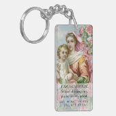 Religieuze  Maagd Mary en Jezus Rozen  Sleutelhanger (Voorkant Links)