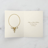 Religieuze Maagd Mary Fatima  Floral Card Kaart (Binnen)