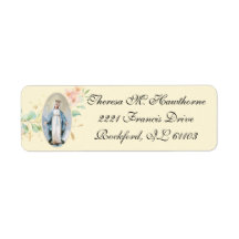 Religieuze  Maagd Mary Floral Elegant