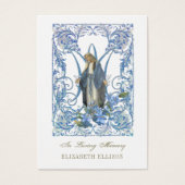 Religieuze Maagd Mary Floral Funeral Prayer Kaart (Voorkant)