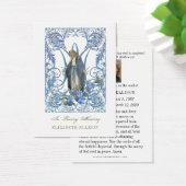 Religieuze Maagd Mary Floral Funeral Prayer Kaart (Bureau)