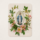Religieuze Maagd Mary Floral Funeral Visitekaartje (Voorkant)