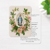 Religieuze Maagd Mary Floral Funeral Visitekaartje (Bureau)