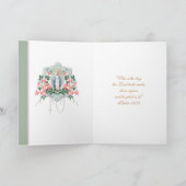 Religieuze Maagd Mary Floral Rosary Scripting Kaart (Binnen)