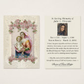  Religieuze Maagd Mary Funeral Katholiek Visitekaartje (Voorkant /achterkant)