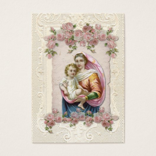  Religieuze Maagd Mary Funeral Katholiek Visitekaartje (Voorkant)