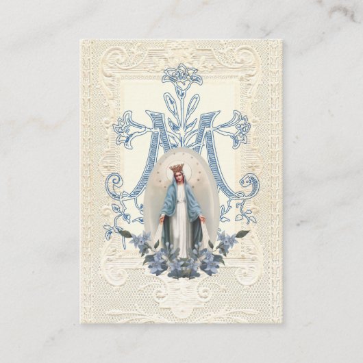 Religieuze maagd Mary Funeral Prayer Plaatskaartje (Voorkant)