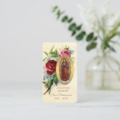 Religieuze maagd Mary Guadalupe katholieke begrafe Informatiekaartje (Staand voorkant)