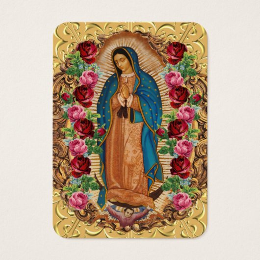 Religieuze maagd Mary Guadalupe katholieke begrafe Visitekaartje (Voorkant)