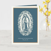 Religieuze Maagd Mary Guadalupe Spaanse feast Card Kaart (Gele Bloem)