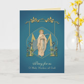 Religieuze Maagd Mary Immaculate Conception Moeder Kaart (Gele Bloem)