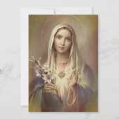 Religieuze Maagd Mary Immaculate Heart Bedankkaart (Voorkant)