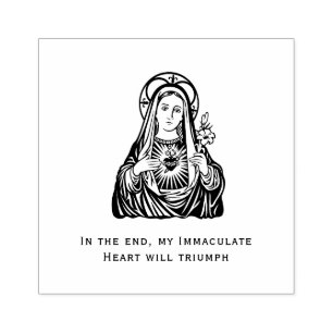 Religieuze Maagd Mary Immaculate Heart Rubberstempel