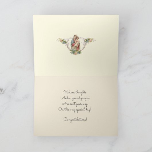 Religieuze maagd Mary Jesus Afstuderen katholiek Kaart (Binnen)