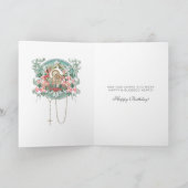 Religieuze  Maagd Mary Jesus Floral Kaart (Binnen)