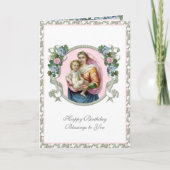 Religieuze  Maagd Mary Jesus Flowers Kaart (Voorkant)